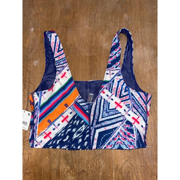 Free People Women's Sports Bra Top Size Small Training Gym NWT Blue - Picture 3 of 8